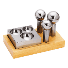 King Size Dapping Punch Set Of 3 With Dapping Block On Wood Stand