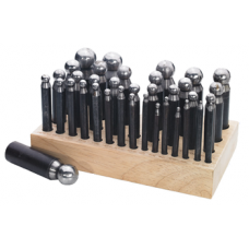 Dapping Punch Set Of 36 On Wooden Stand Economy